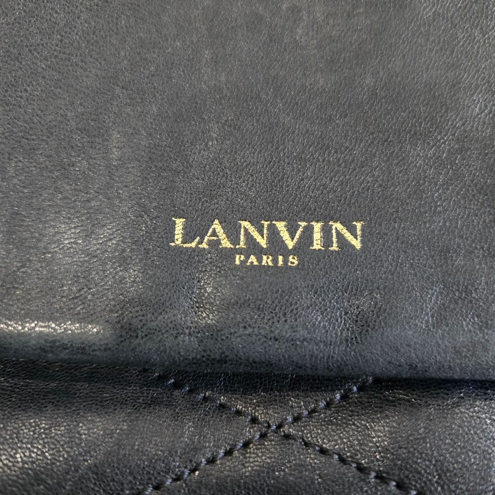 🐢 LANVIN Lambskin Quilted Medium Sugar Flap Shoulder Bag - Picture 13 of 17